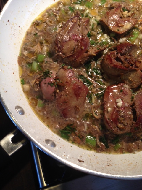 Sauteing with fresh rosemary and vermouth